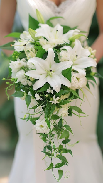 un bouquet di fiori bianchi