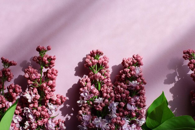 Un bouquet di fiori di sfondo lillà primavera un posto per il testo