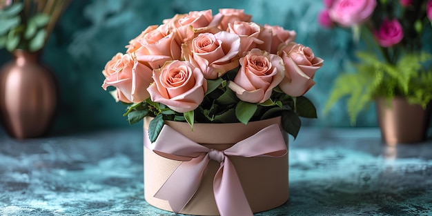 Un bouquet di rose rosa