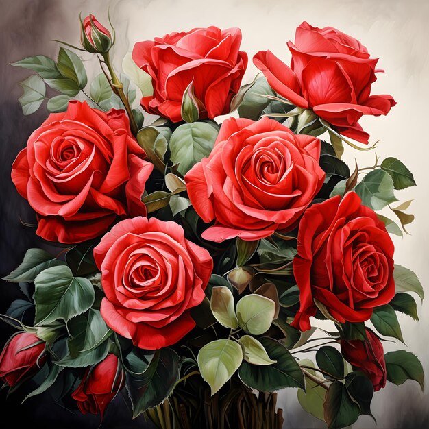 un bouquet di rose rosse