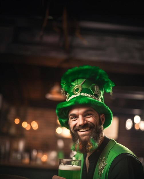 Un brindisi sorridente al pub di St. Patrick