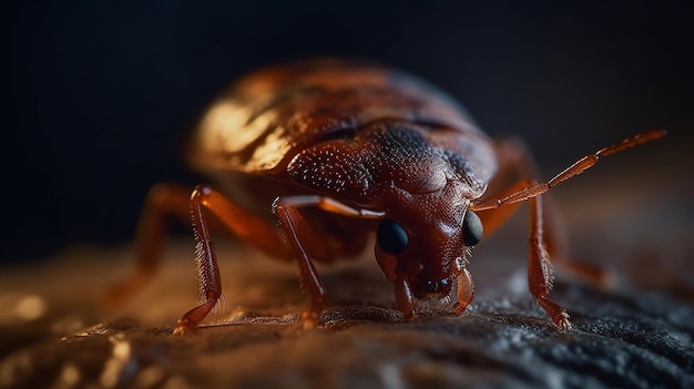 Un bug con uno sfondo nero