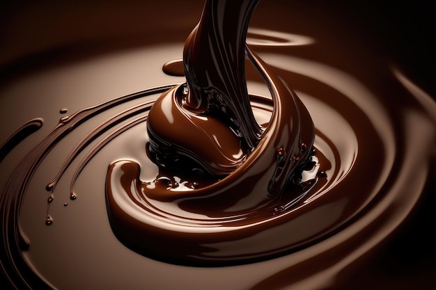 Un cacao color cioccolato fondente con ganache al cioccolato fuso