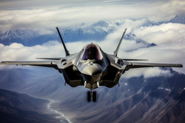 Un caccia stealth F35 ha volato in aria.