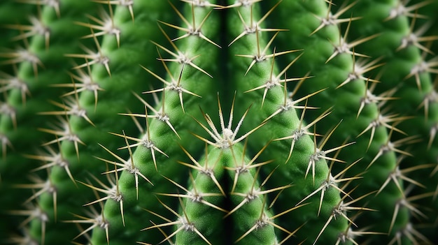 Un cactus con punte acuminate e uno sfondo verde