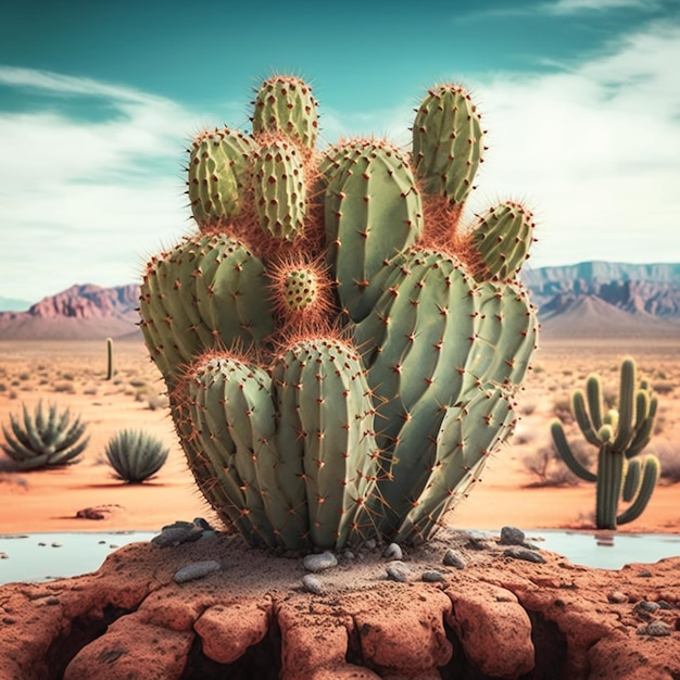 Un cactus con sopra la parola cactus