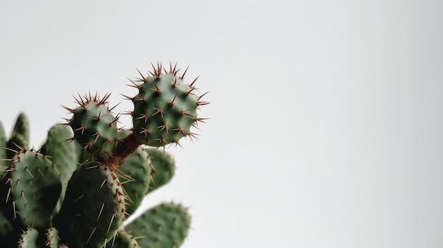 Un cactus con uno sfondo bianco