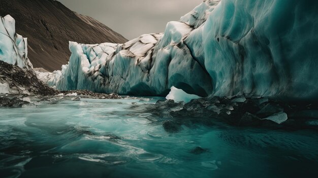 un cambiamento climatico che scioglie i ghiacciai