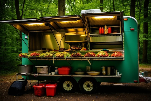 Un camion di cibo messicano che serve autentici tacos burritos e quesadillas