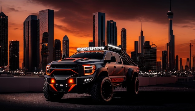 Un camion ford f 150 raptor con la scritta ford raptor sulla parte anteriore