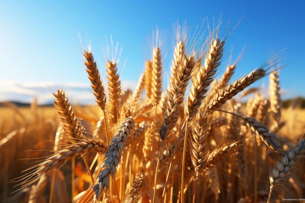 un campo d'oro di grano in estate