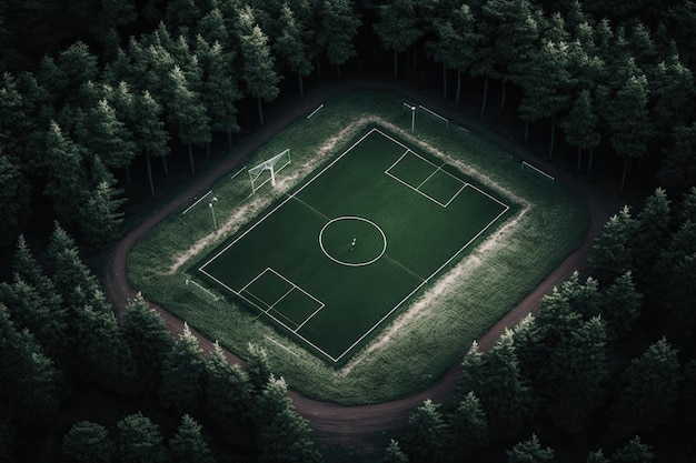 Un campo da calcio