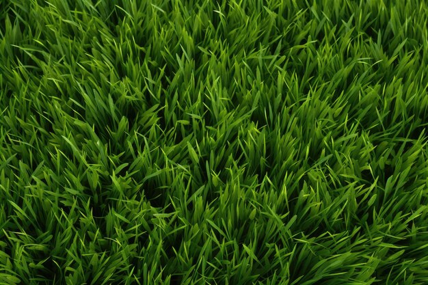 un campo di erba con l'erba verde che ne cresce.