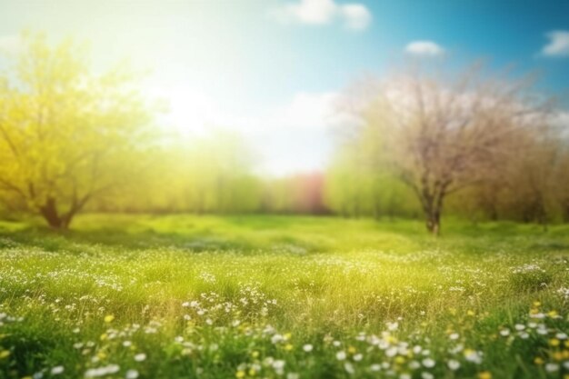 Un campo di fiori in primavera