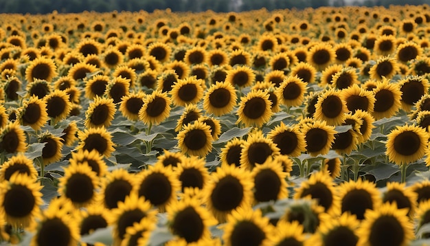 un campo di girasoli con le parole selvaggio in fondo