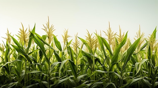 Un campo di grano isolato su trasparente