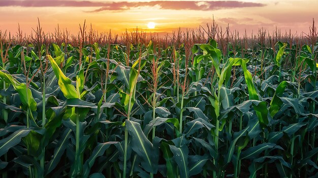 un campo di mais con un campo che dice " il mais "