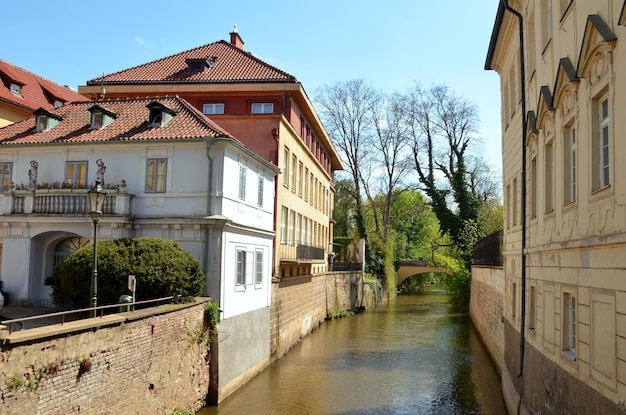 Un canale nella città di Heidelberg Praga