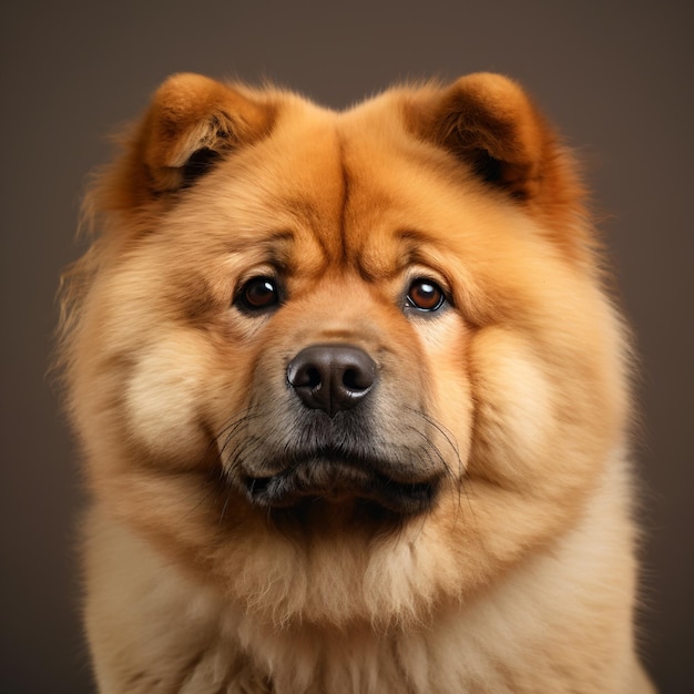 Un cane Chow Chow peloso