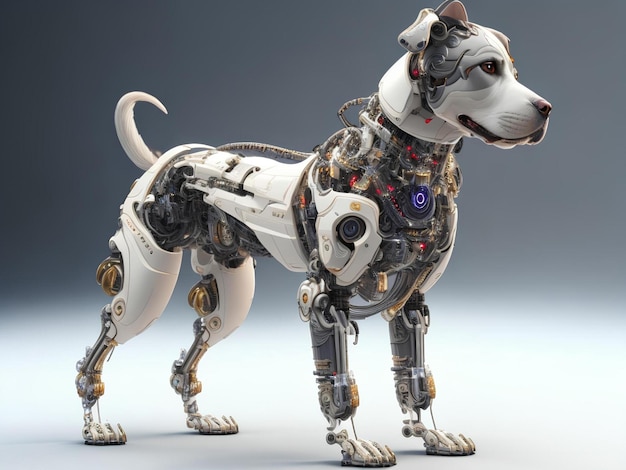 Un cane cibernetico generato dall'intelligenza artificiale