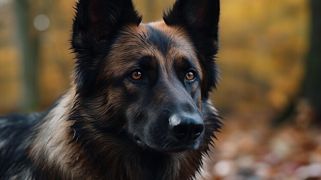 un cane con gli occhi marroni che esamina la macchina fotografica.