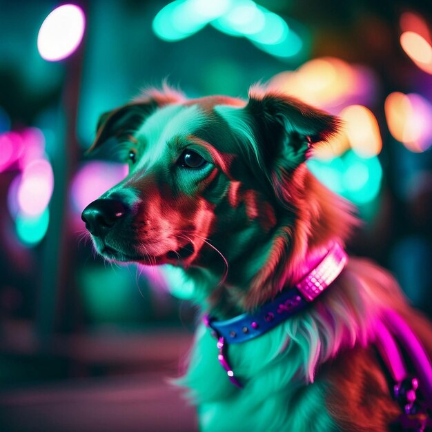 Un cane con un collare che dice Buon compleanno