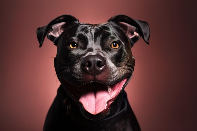 Un cane con un grande sorriso stampato in faccia