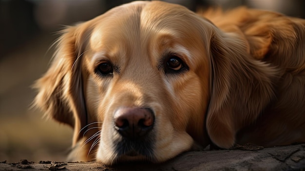 Un cane è sdraiato su una roccia.