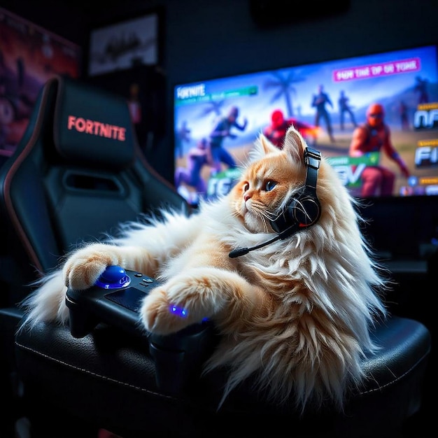 un cane è seduto in una sedia con un videogioco sullo schermo