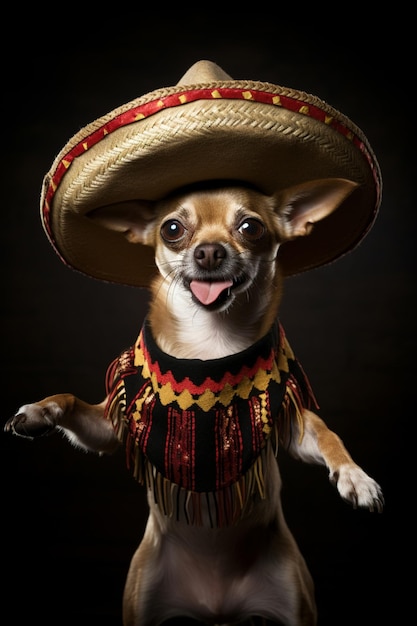 Un cane in un sombrero
