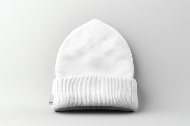 un cappello bianco seduto in cima a un tavolo