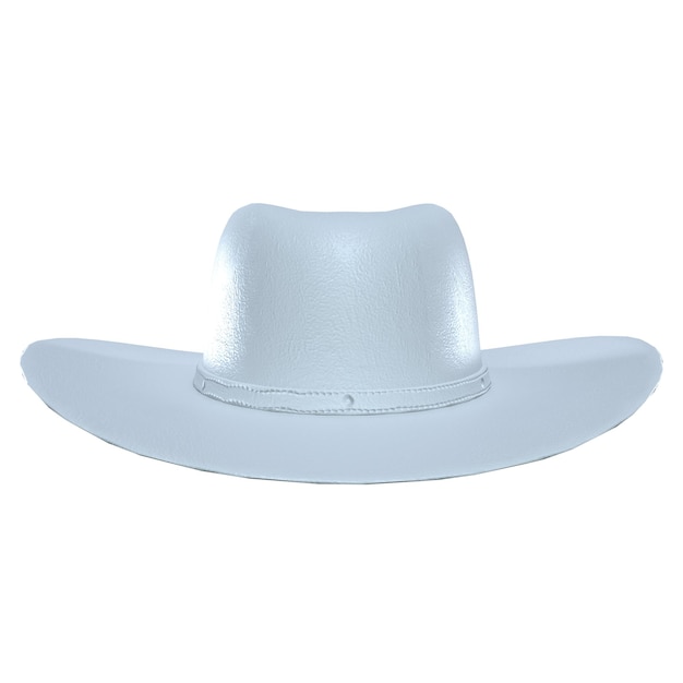 Un cappello da cowboy con una fascia in pelle bianca.