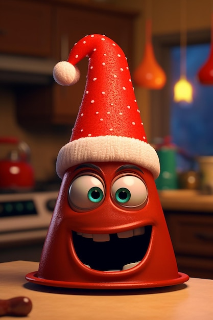 Un cappello di Natale che parla in stile Pixar