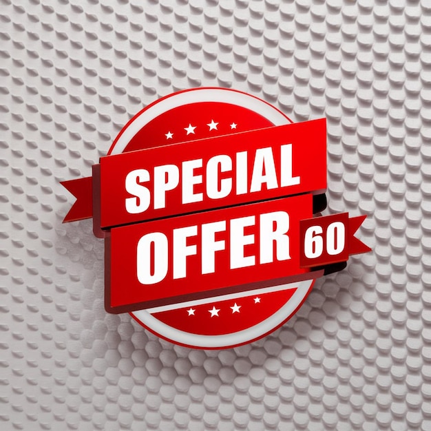 un cartello rosso che dice un'offerta speciale