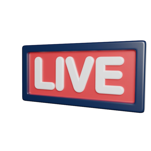 un cartello rosso e blu che dice live live su di esso