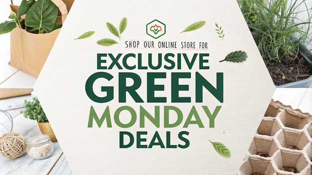 un cartello verde che dice " Comprate la nostra vendita del venerdì verde "