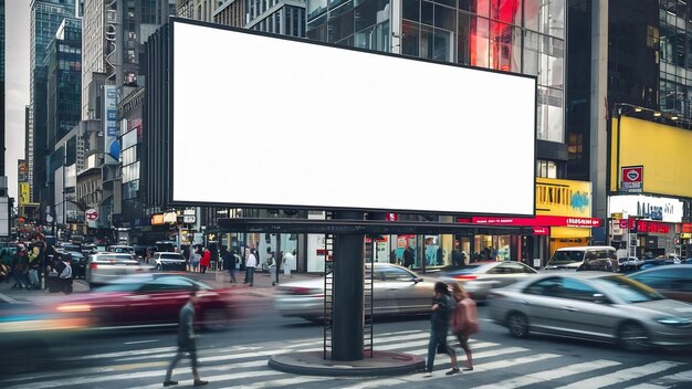 Un cartellone bianco in strada