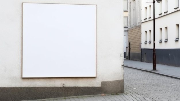 Un cartellone bianco su una parete con una lavagna bianca che dice bianco.