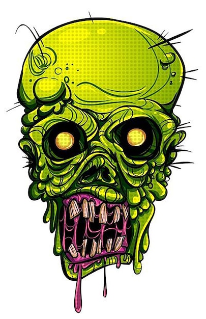 Un cartone animato di un mostro colorato