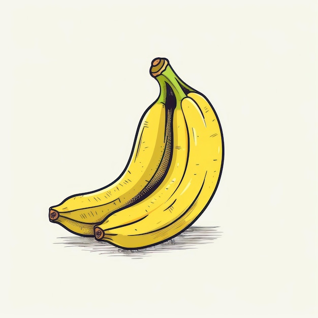 Un cartone animato di un mucchio di banane