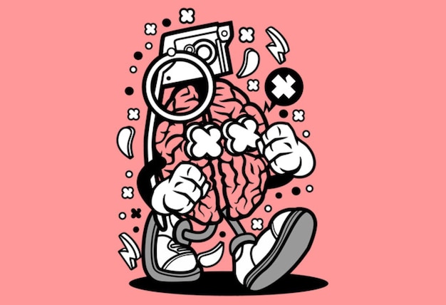 un cartone animato di un robot con una camicia rosa che dice medico