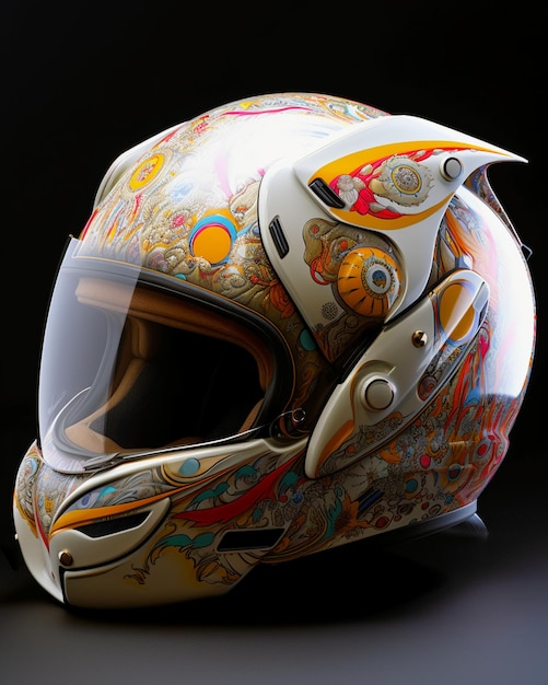 Un casco con visiera e una visiera con scritto "sono un motociclista".