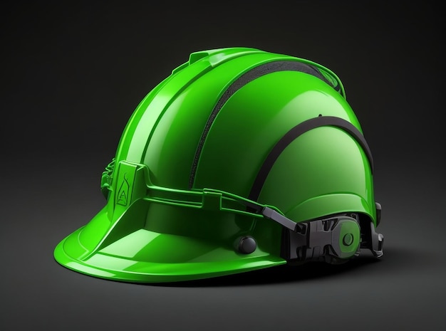 Un casco da operaio verde