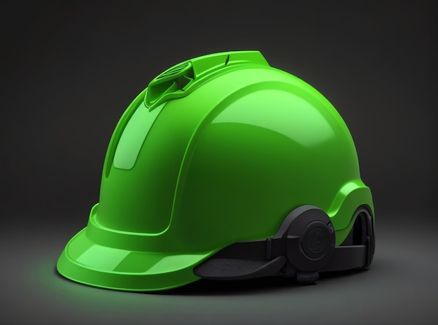 Un casco da operaio verde