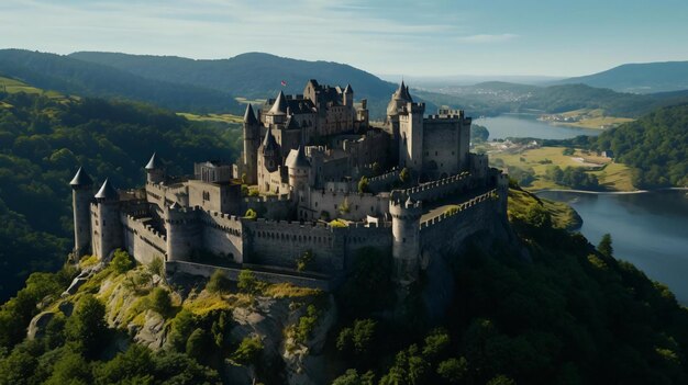 un castello su una collina