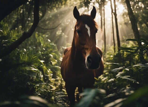 Un cavallo nella giungla