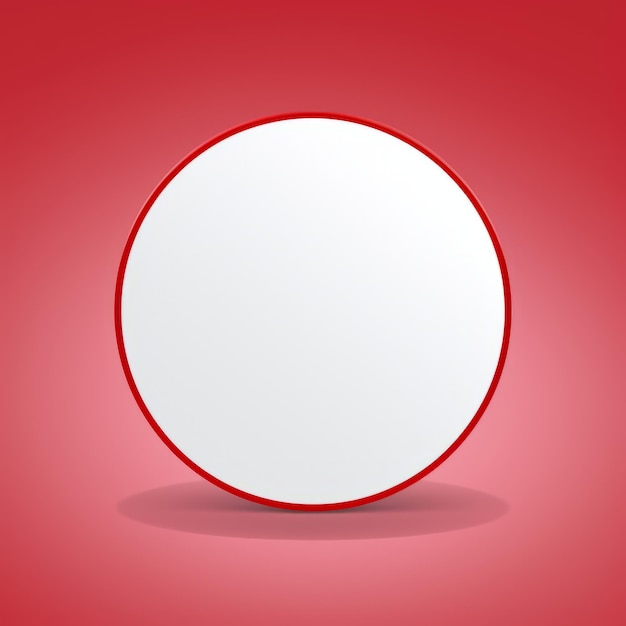 un cerchio bianco vuoto su sfondo rosso