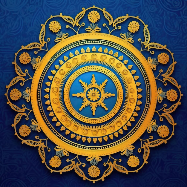 un cerchio blu e oro con uno sfondo blu con un sole giallo e la scritta quot sun quot su di esso