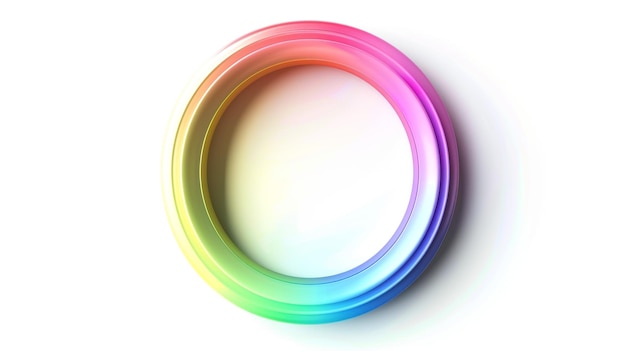 un cerchio color arcobaleno su uno sfondo bianco