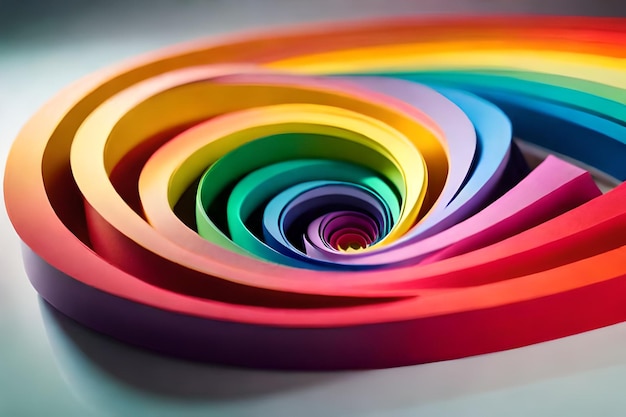 un cerchio colorato arcobaleno è mostrato in una foto.